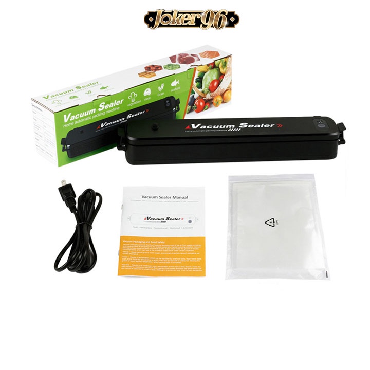 Máy Hút Chân Không Bảo Quản Thực Phẩm Vacuum Sealer, Tặng Kèm 10 Túi Hút