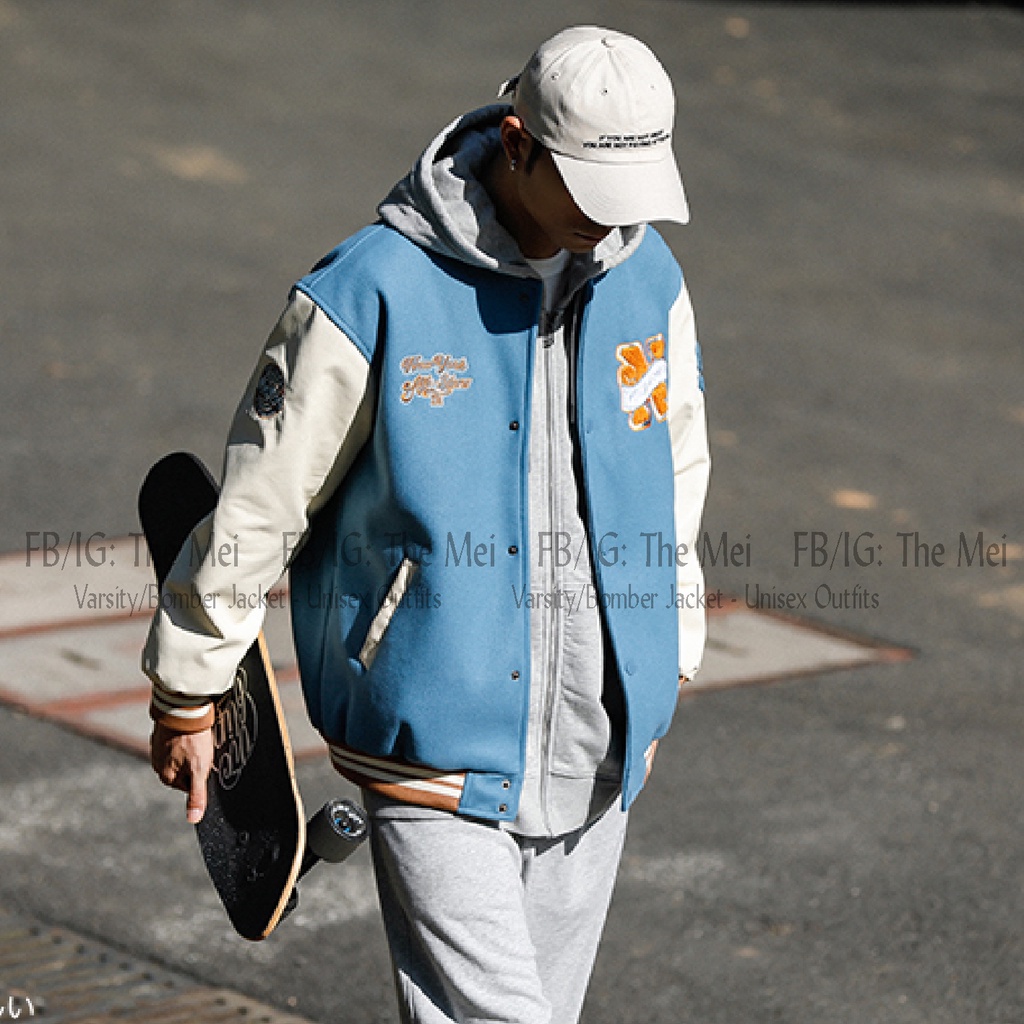 HÀNG SẴN - 🔥Hot trend Áo Khoác bóng chày, Varsity jackets - phù hợp cho cả Nam và Nữ - Hàng chuẩn - Hình thật The Mei