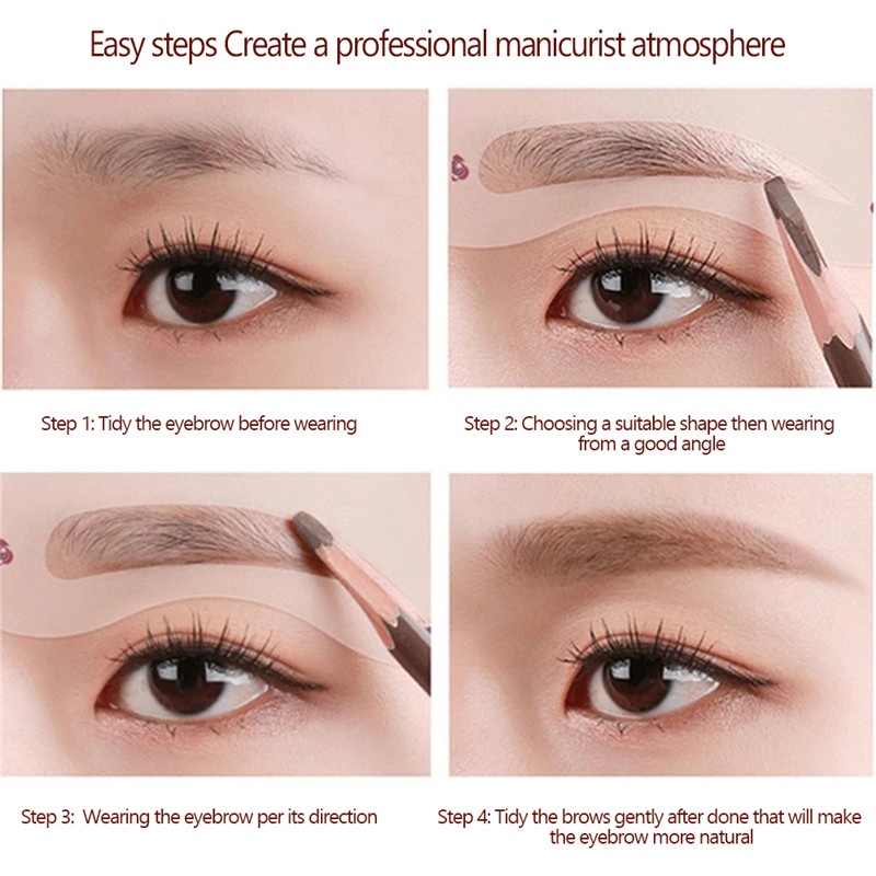 Set 10 Khuôn Kẻ Chân Mày Chuyên Nghiệp Tiện Dụng