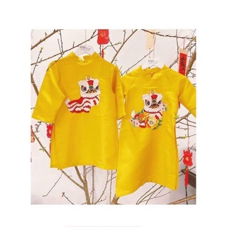 Áo dài lân sư rồng cho bé