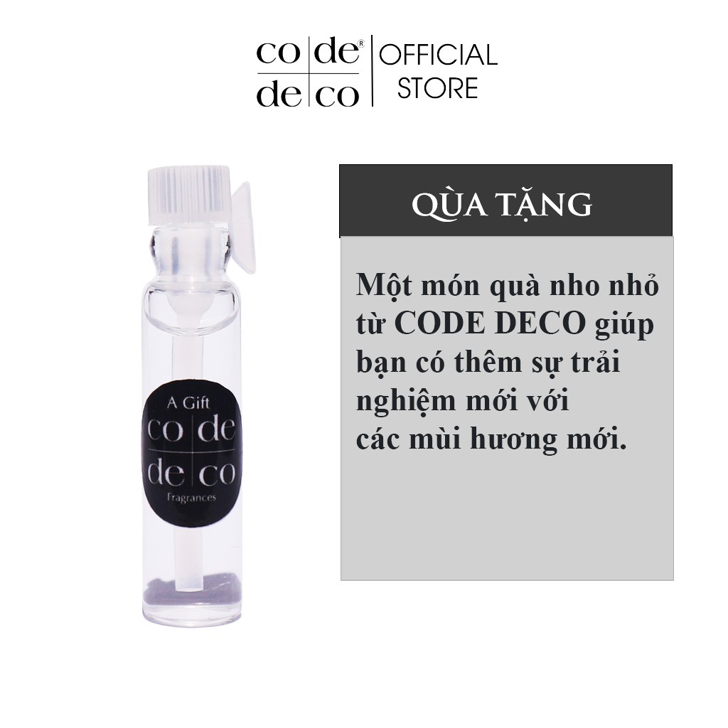 [QUÀ TẶNG DEAL SỐC] Nước Hoa Code Deco Vial Dùng Thử 1.5ml Dạng Chấm, Tiết Kiệm, Tiện Lợi