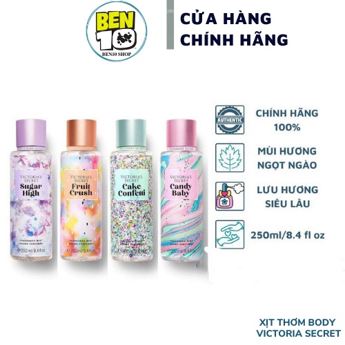Xịt thơm toàn thân Victoria's Secret body mist mẫu mới đủ mùi