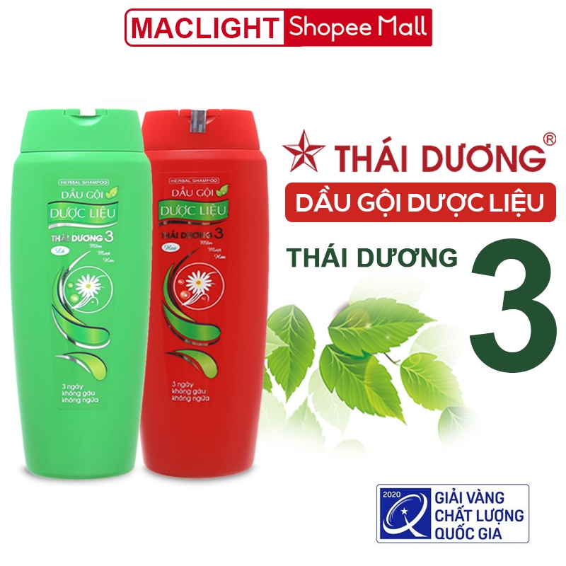 Dầu gội dược liệu Thái Dương 3 hương hoa lá tự nhiên - 3 ngày không gàu không ngứa