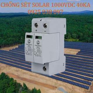 Chống sét 1000VDC 40KA 2P Thiết bị chống sét lan truyền cho hệ thống điện năng lượng mặt trời, solar!