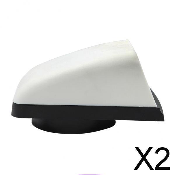 Set 2 Lỗ Thông Khí Bằng Nhựa Màu Trắng / Đen Cho Tàu Thuyền 3 Inch