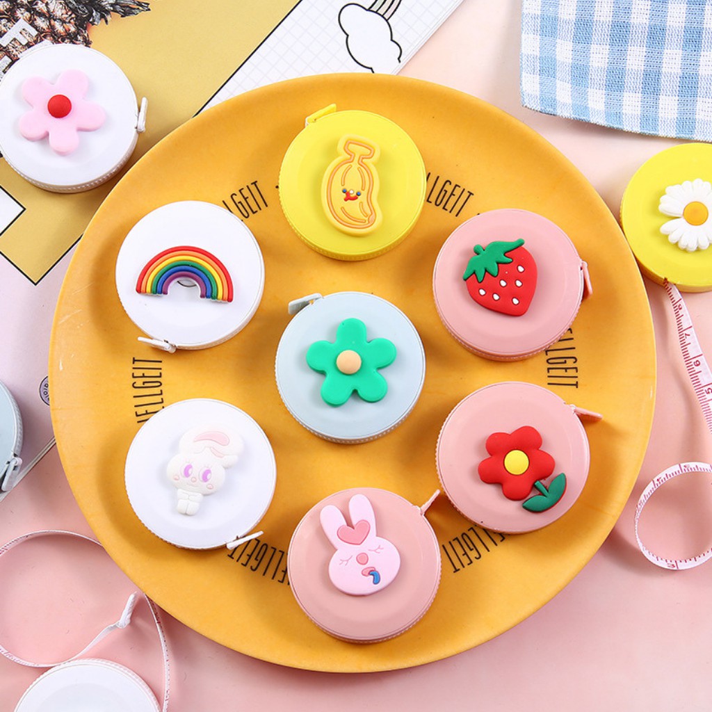 Thước dây đo kích thước/may đo quần áo cuộn tròn tự động thông minh MeiDu siêu cute  đồ dùng tiện ích