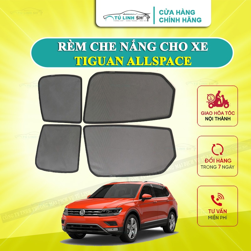 Rèm che nắng nam châm cho xe Volkswagen Tiguan ALLSpace, bộ 4 tấm cho 4 cửa, hàng loại 1 cao cấp nhất, vừa khít kính