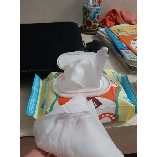 Khăn giấy ướt Phú Đạt hình gấu - không mùi - chính hãng
