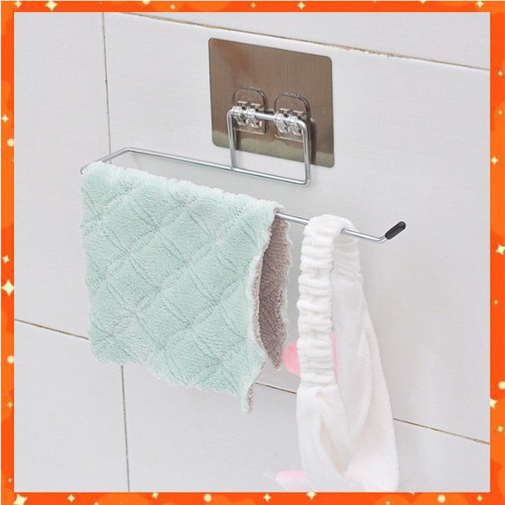  Giá thanh treo cuộn giấy vệ sinh - treo khăn - treo cuộn màng bọc đồ ăn dán tường (HSN)