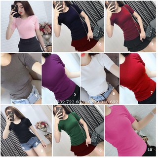 Áo Body Tay Lửng Thun Gân