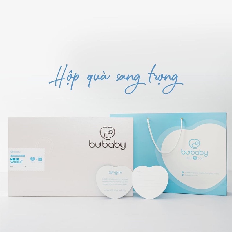 Set quà tặng sơ sinh cao cấp Bubaby Hello word