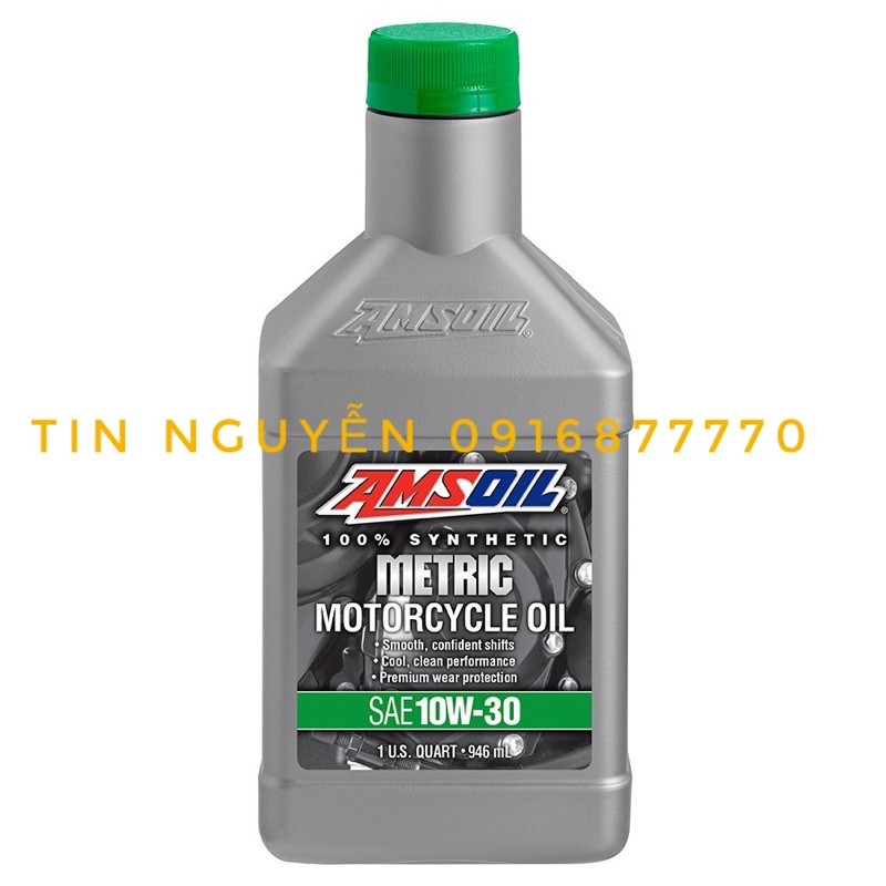 Nhớt Amsoil Metric 10W-30 (MCT) 946ml, lọc nhớt Ya-su