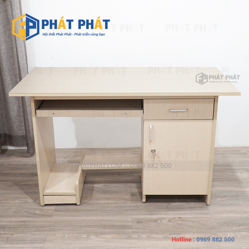 Bàn gỗ văn phòng Phát Phát 1.2 x0.6m, bàn gỗ MFC đa năng làm việc tại nhà, học sinh sinh viên chính hãng - BVT02