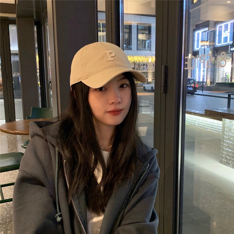 Nón lưỡi trai cotton in họa tiết chữ thời trang