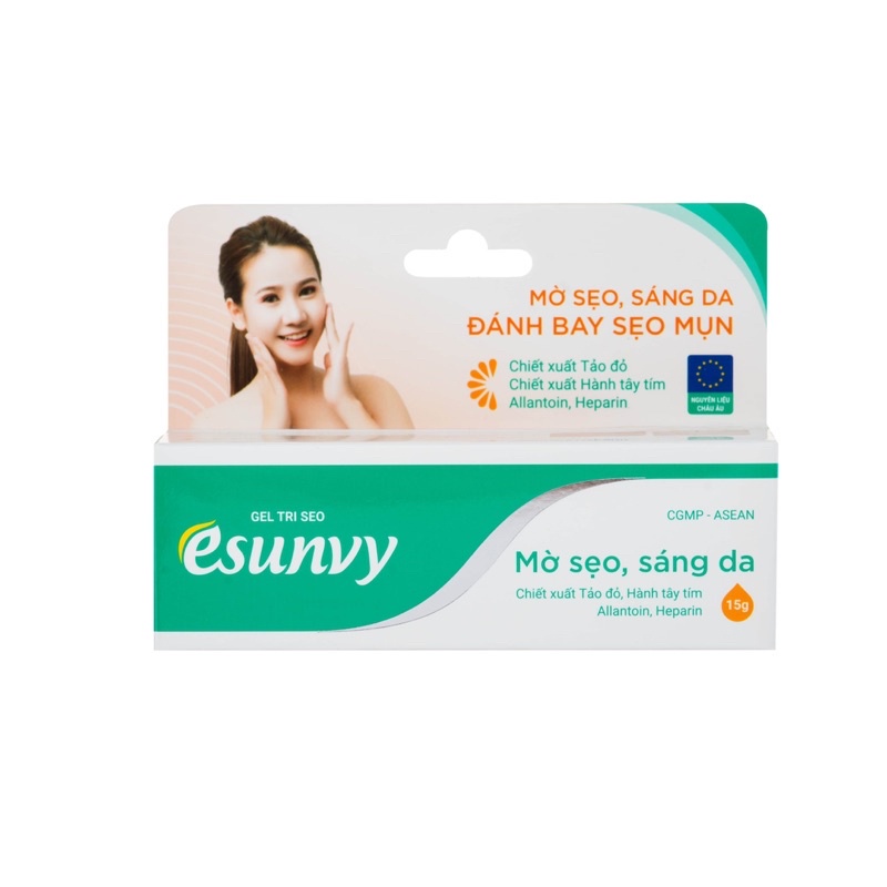 Kem Bôi Ngừa Sẹo Esunvy 15g Giúp Làm Mờ Sẹo Giảm Thâm Cho Làn Da Sáng Mịn Tươi Trẻ