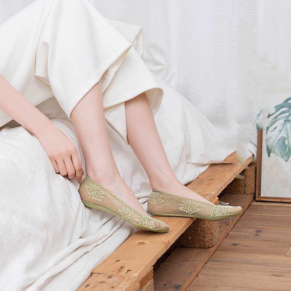 AROMA Vớ Thuyền Siêu Mỏng Thoáng Khí Miệng Nông Bằng Silicone