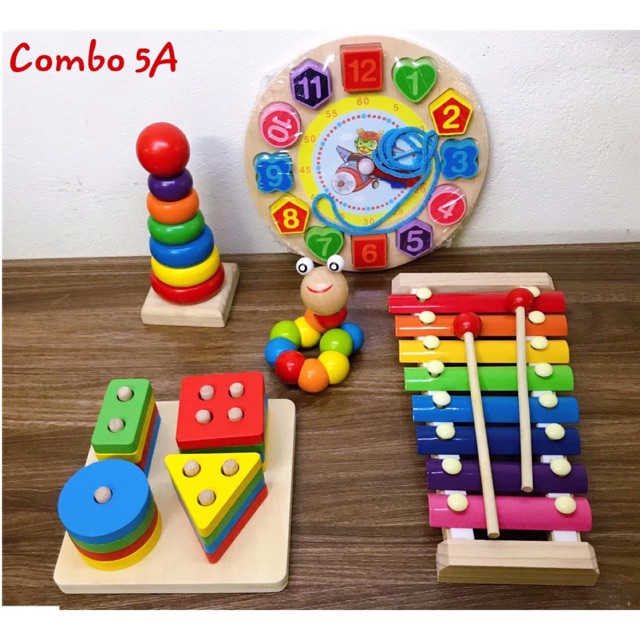 Combo 5 món đồ chơi phát triển trí tuệ cho bé