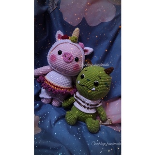 Heo len handmade dễ thương - Thú len handmade