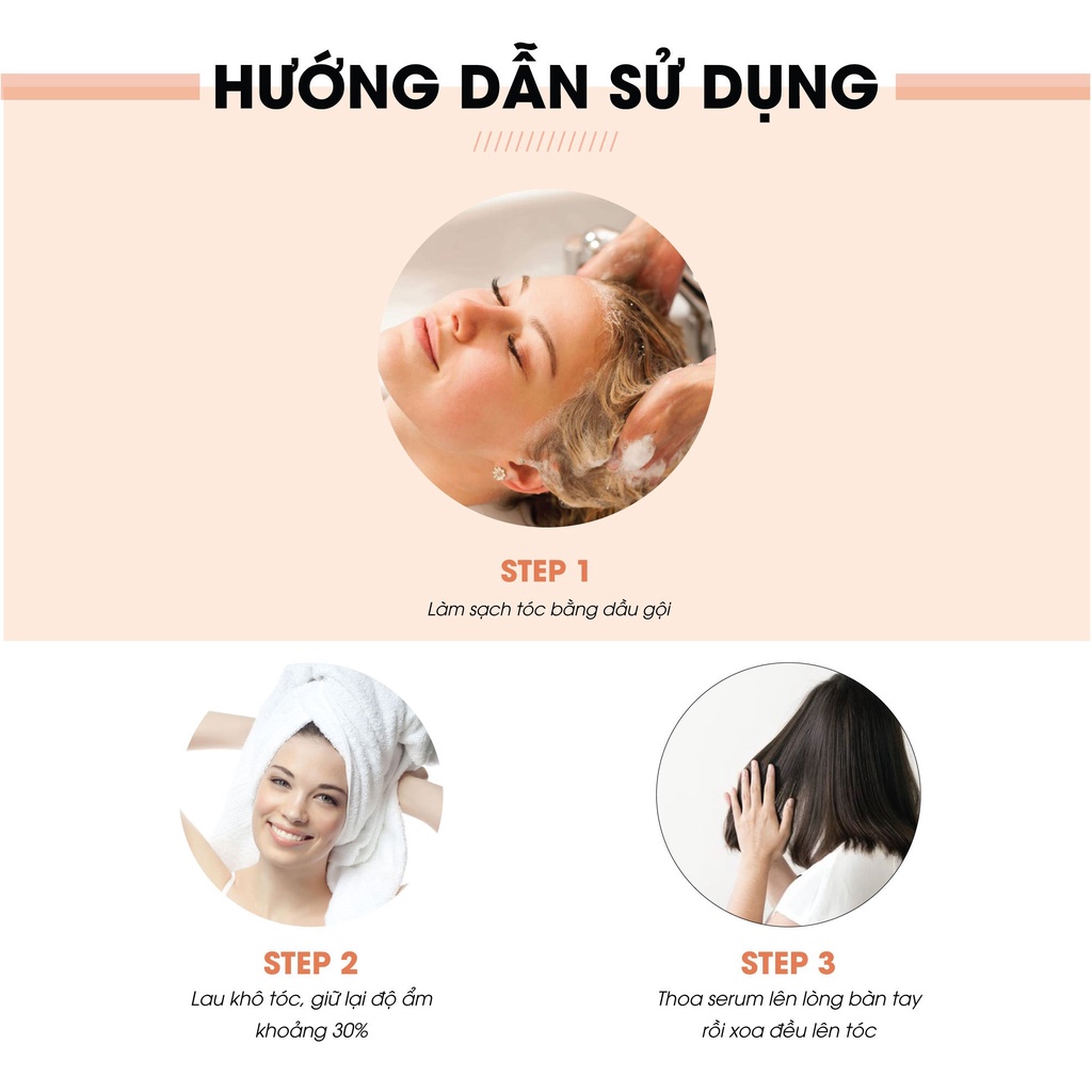 Tinh chất Thick Hair Serum dưỡng tóc Truesky giúp tóc mềm mượt chắc khỏe bồng bền giảm xơ rối gàu và rụng tóc. Lọ 30ml