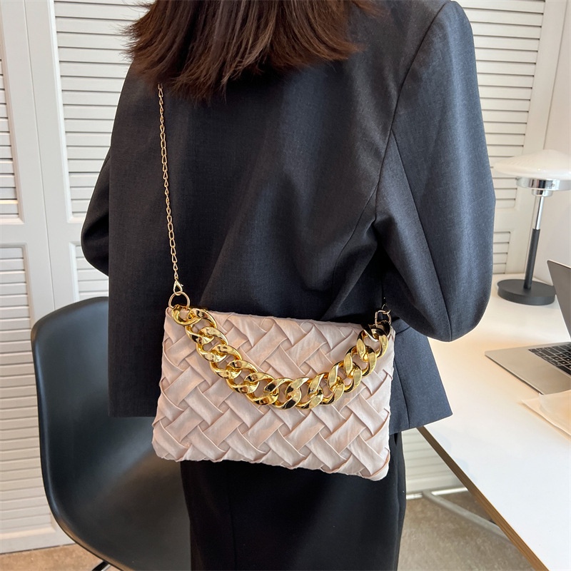 Túi Xách JASMIN NOIR Nữ Đan Dệt Dây Mắc Xích Thời Trang