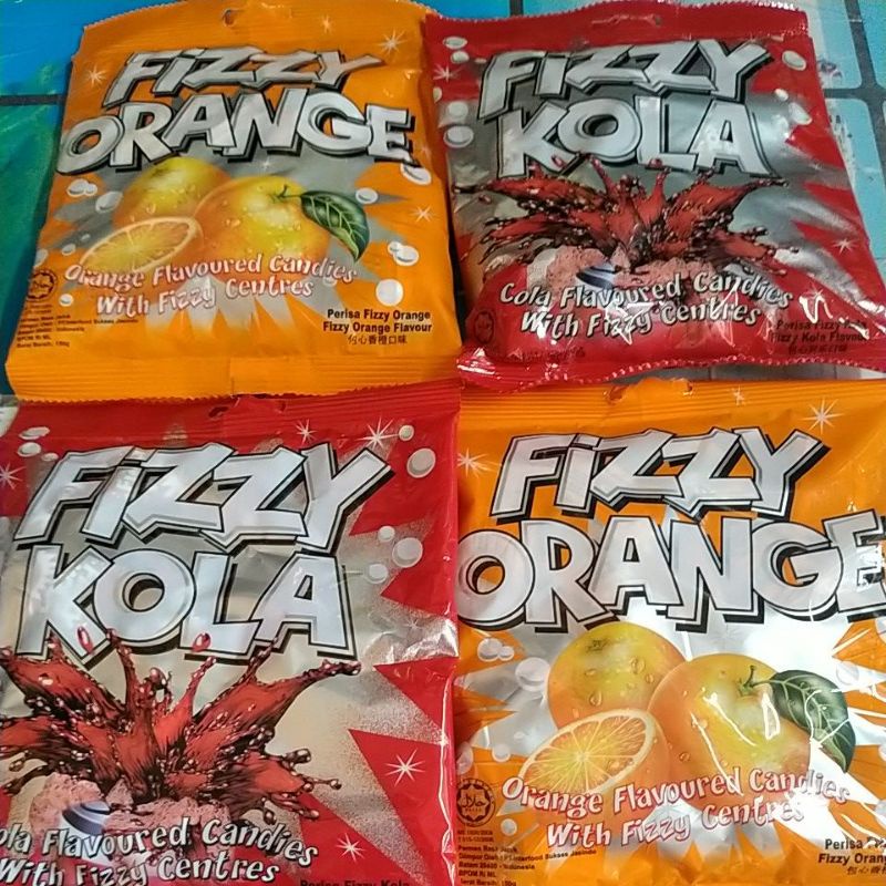 Kẹo Fizzy cam và cola