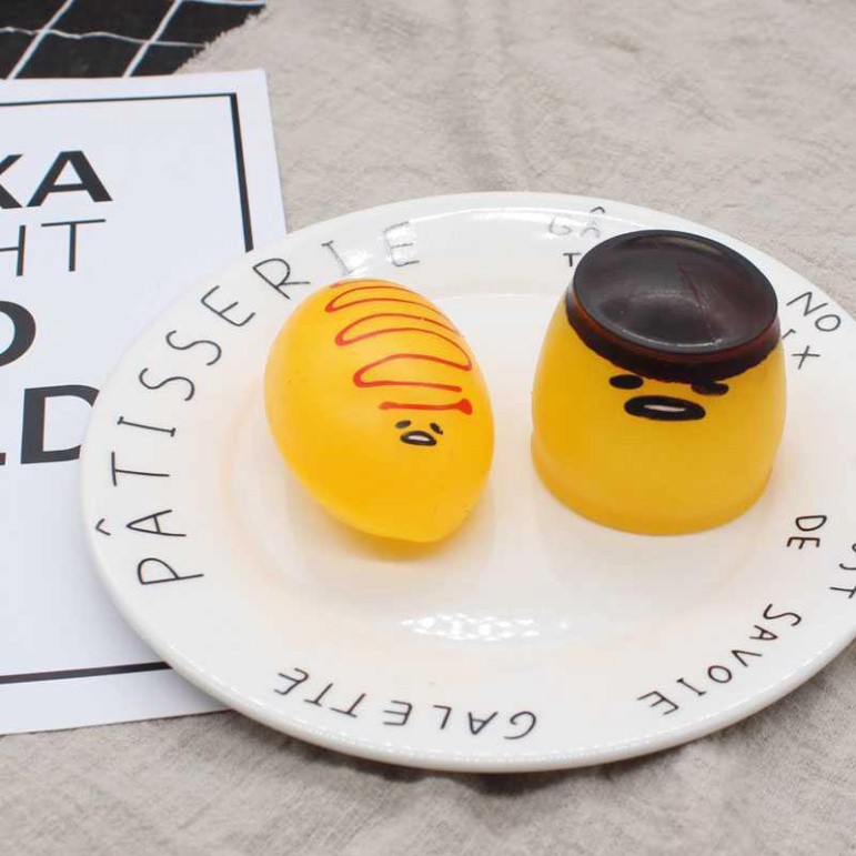 Gudetama Squishy đồ chơi Trứng Lười Mochi Nho Trút Giận Trứng Lưới Túi Trượt Slime