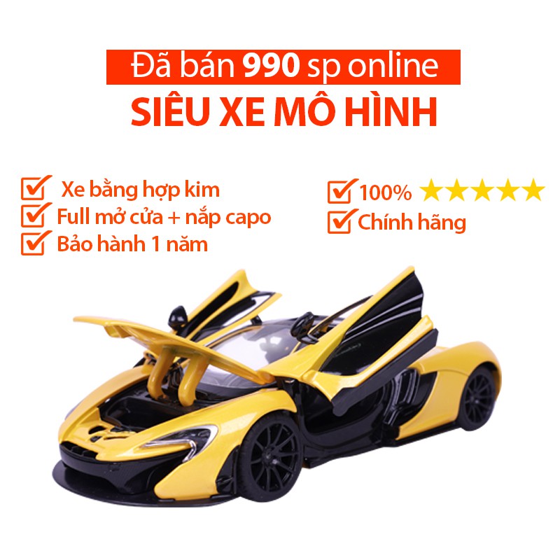 Xe Mô Hình BMW i8 - Mclaren P1 - Porsche 911 - Lamborghini Tỷ Lệ 1:24