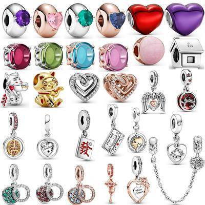 PANDORA 【Hàng Sẵn Sàng】♡Vòng Tay Năm 2021 Mới Đính Hạt Cườm Dành Cho Nữ