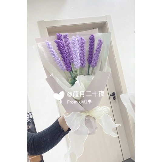 Hoa len handmade-Hoa lavender