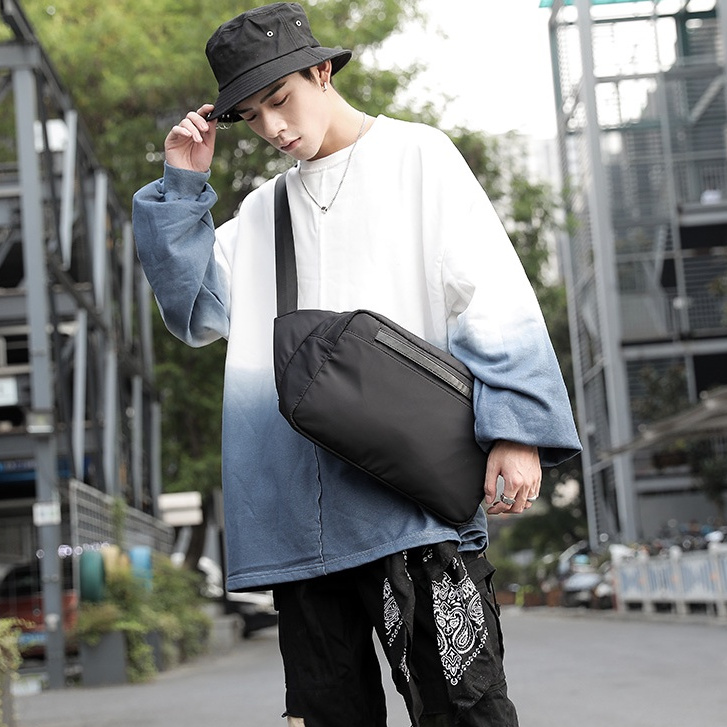 Túi đeo chéo vải canvas balo nam nữ thời trang ulzzang chống nước unisex trước ngực phù hợp học sinh sinh viên đi chơi | BigBuy360 - bigbuy360.vn