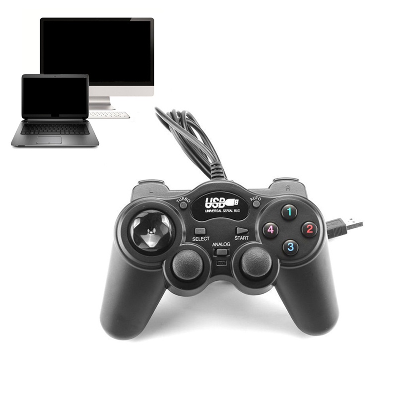 USB 2.0 Shock Joypad Game Controller Joystick for PC Laptop Computer