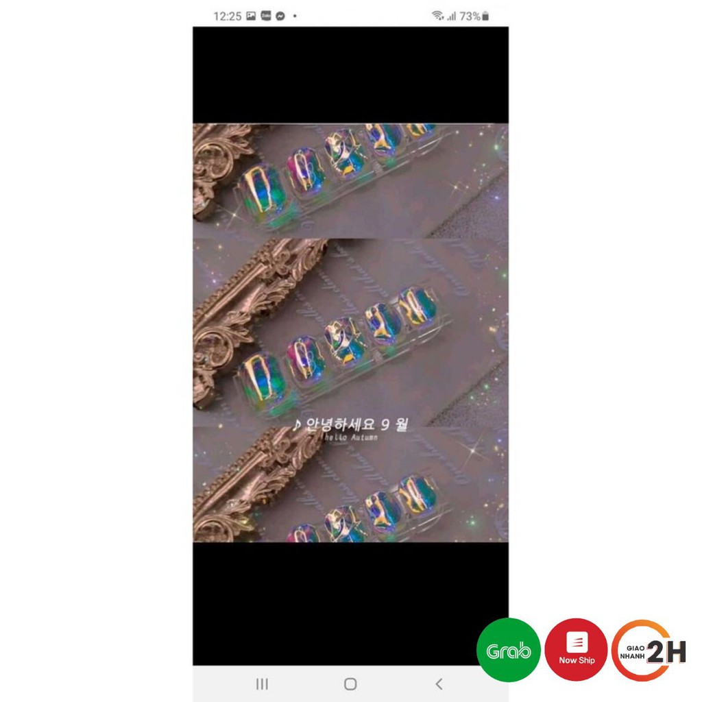 Hộp giấy thủy tinh trang trí móng tay