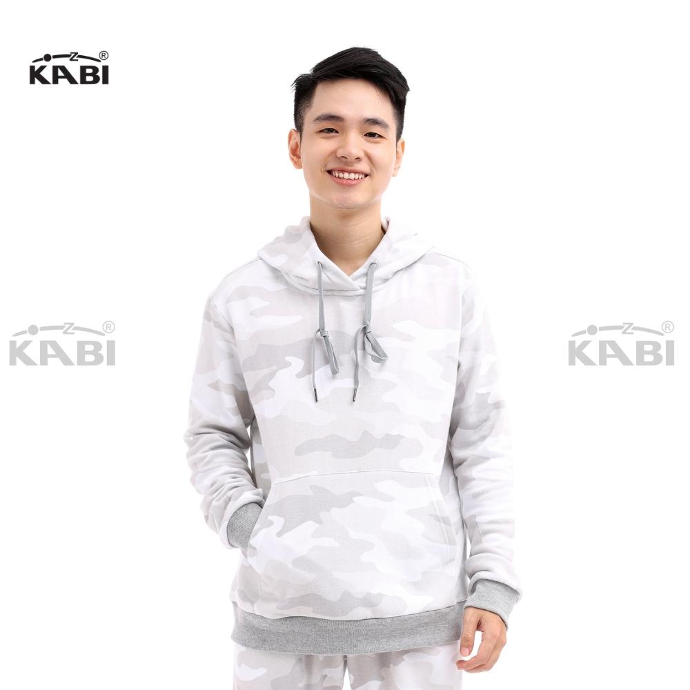 Đồ bộ hoodie nam KABI bộ áo khoác quần dài thu đông màu rằn ri màu lính thun cotton nỉ