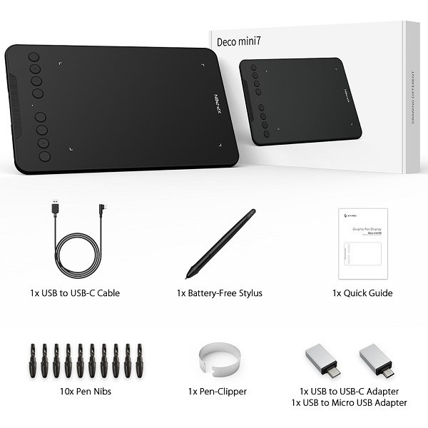 Bảng Vẽ Điện Tử XP-Pen Deco Mini 7 For Android, Hàng Chính Hãng