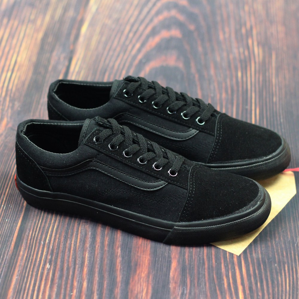 Giày Vs Cổ Thấp Old Nam Màu Full Đen