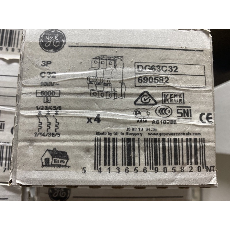 Cầu dao -MCB AC 3P 32A 6KA DG - General Electric
