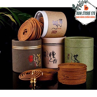Hương vòng Trầm Hương Đàn Hương cao cấp 48 vòng, Trầm hương khoanh hương Ngải cứu hương Trầm