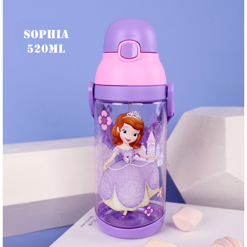 Disney Spiderman chính hãng của trẻ em Rơm Cup mùa hè mang theo cậu bé chai nước và cô gái cầm tay chai nước nhựa