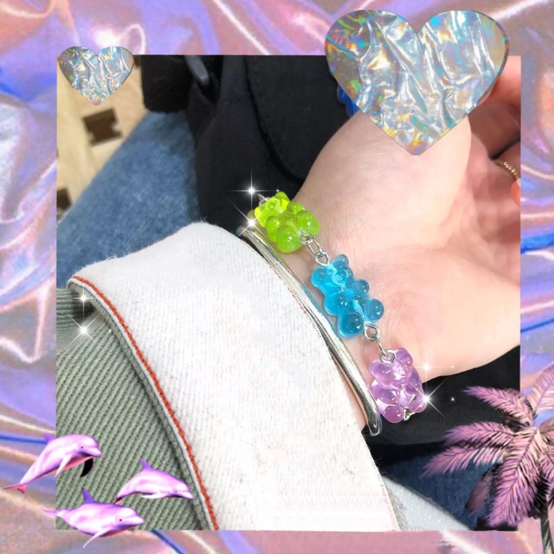 Kẹo Dẻo Hình Gấu Hoạt Hình Màu Kẹo Phong Cách Hip Hop