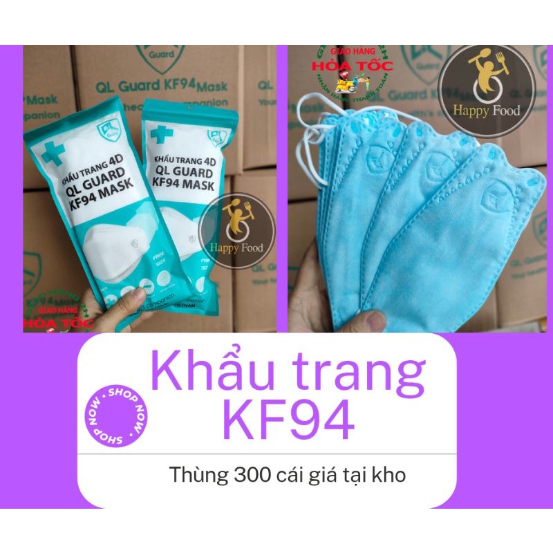 Sỉ thùng 300 cái khẩu trang 4D KF94 QL - công ty y tế Quang Linh