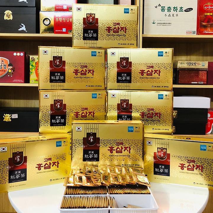 Trà hồng sâm Hàn Quốc 100 gói -Korean Red Ginseng Tea