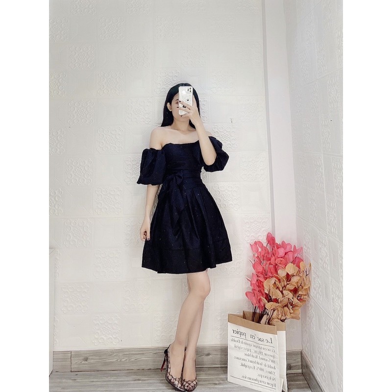 Đầm tiểu thư tay phồng hàng thiết kế Freesize dưới 55kg - Carotshop | BigBuy360 - bigbuy360.vn