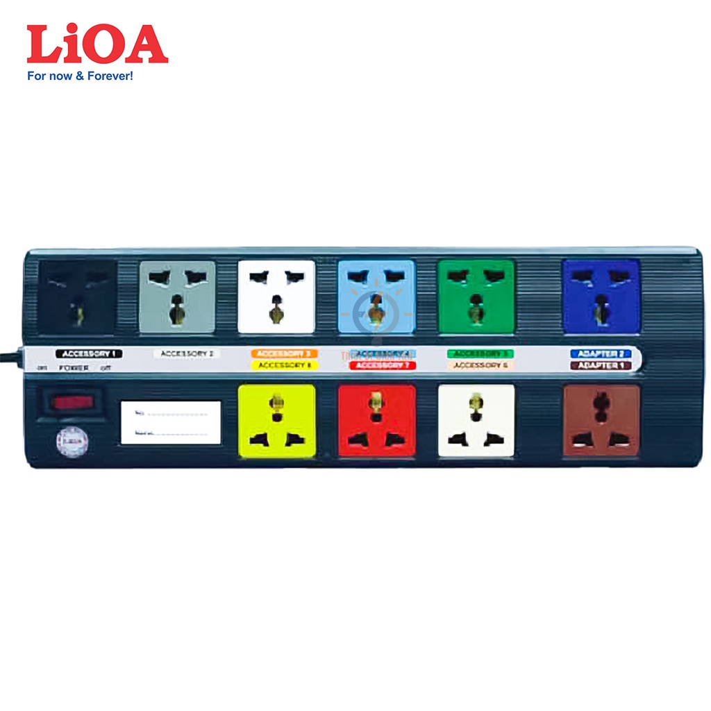 Ổ cắm điện đa năng LIOA super, 2200W, 10 ổ cắm, 1 công tắc, dây dài 3M, 10D-S3-2 - Thiết Bị Điện T&amp;H