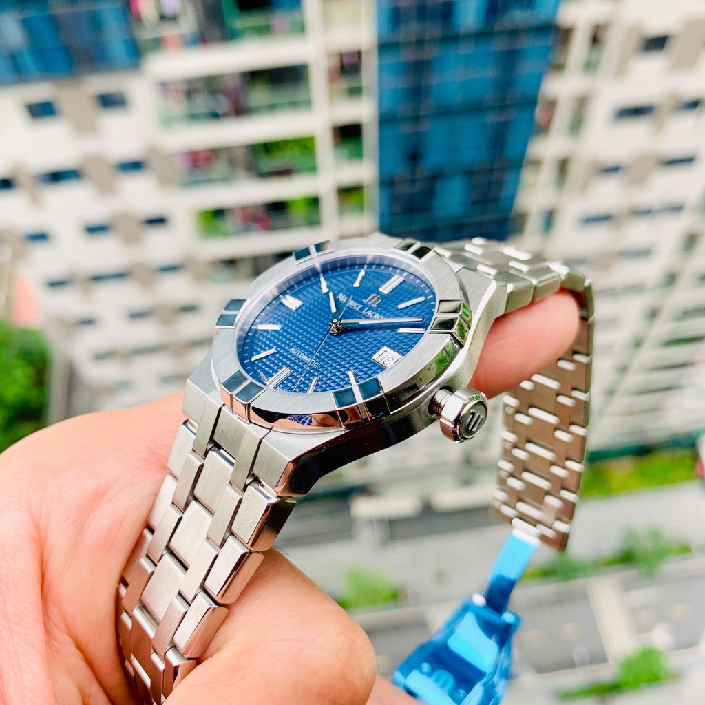 Đồng hồ nam chính hãng Maurice Lacroix Aikon 39mm Blue - AI6007-SS002-430-1 - máy Cơ Automatic - Kính Sapphire
