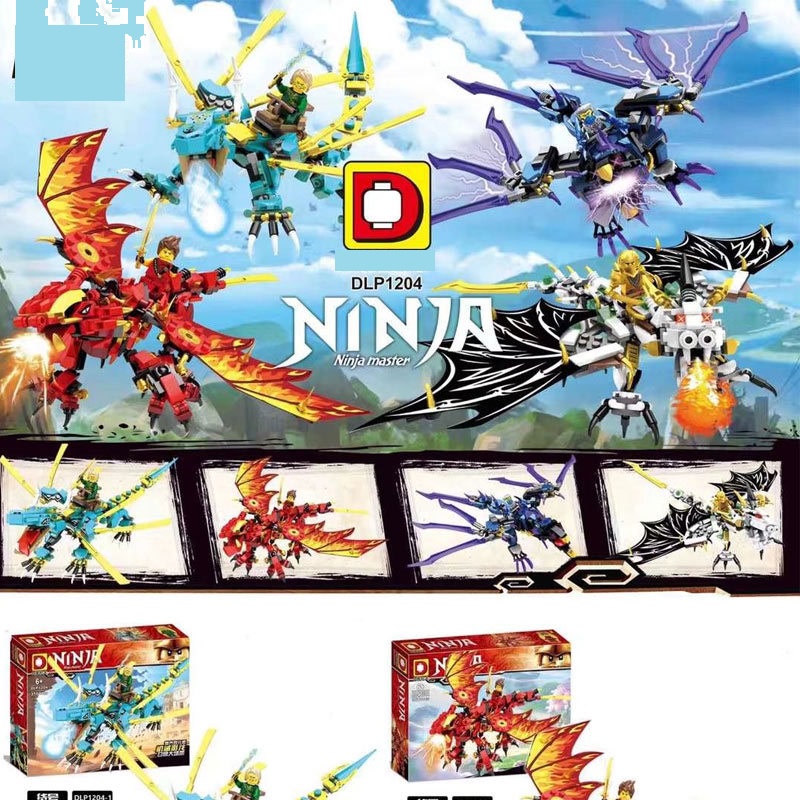 Lắp ráp xếp hình Lego Ninjago rồng đủ 4 mẫu