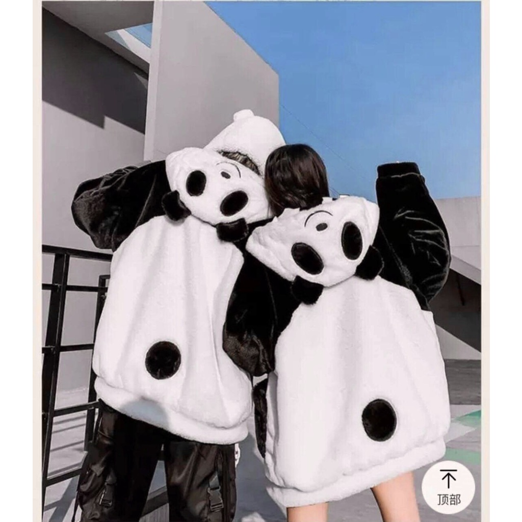 Áo Khoác Nam Nữ - Áo Chùm Đầu Chất Lông GẤu (DH)Áo khoác lông gấu trúc 🐼🐼🐼 - MV7781 | BigBuy360 - bigbuy360.vn