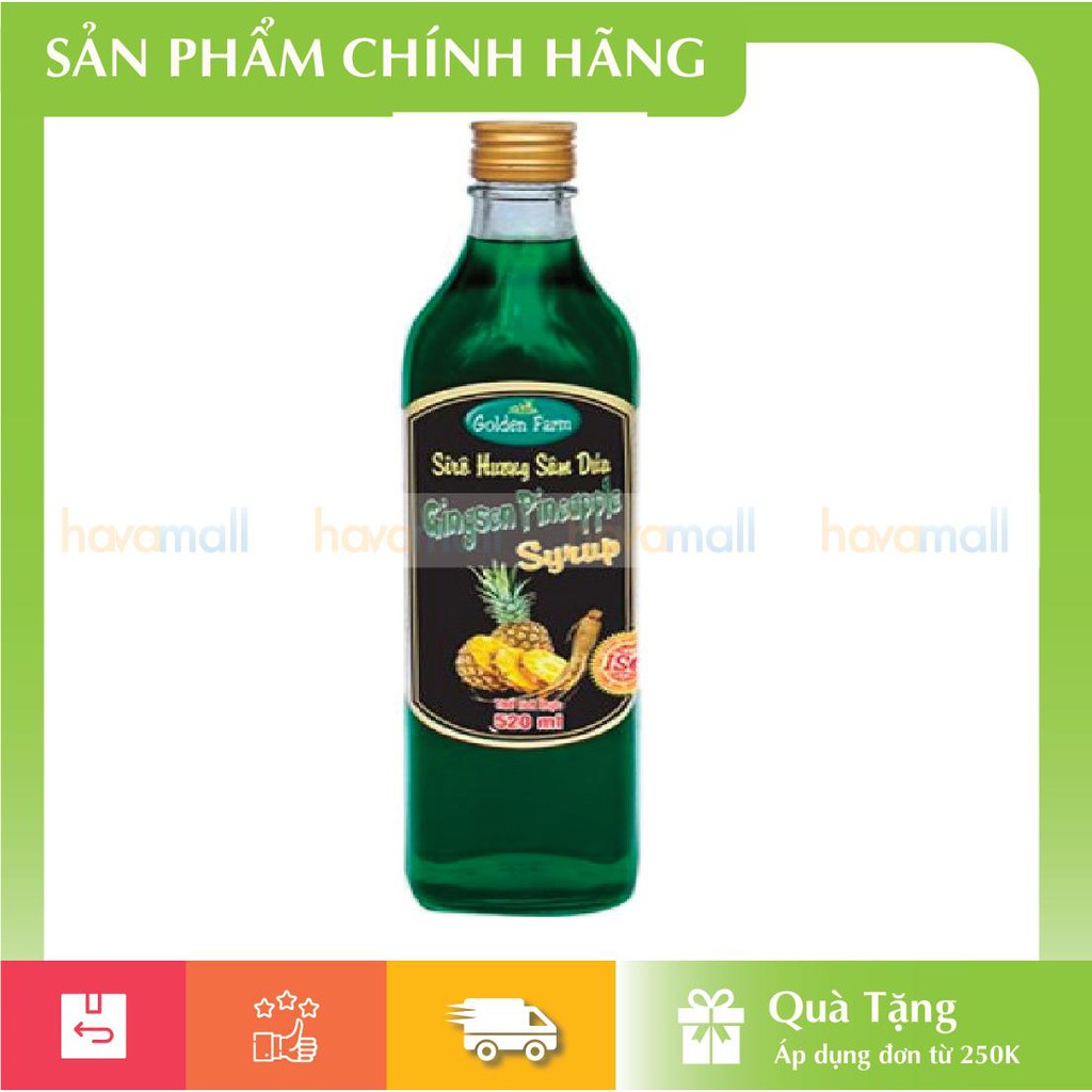 [HÀNG CÔNG TY] Siro Sâm Dứa Golden Farm 520ml - Giải Khát