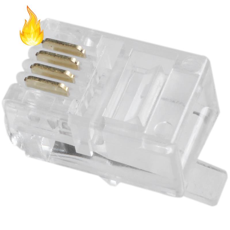 Set 30 đầu nối điện thoại 4P4C RJ9