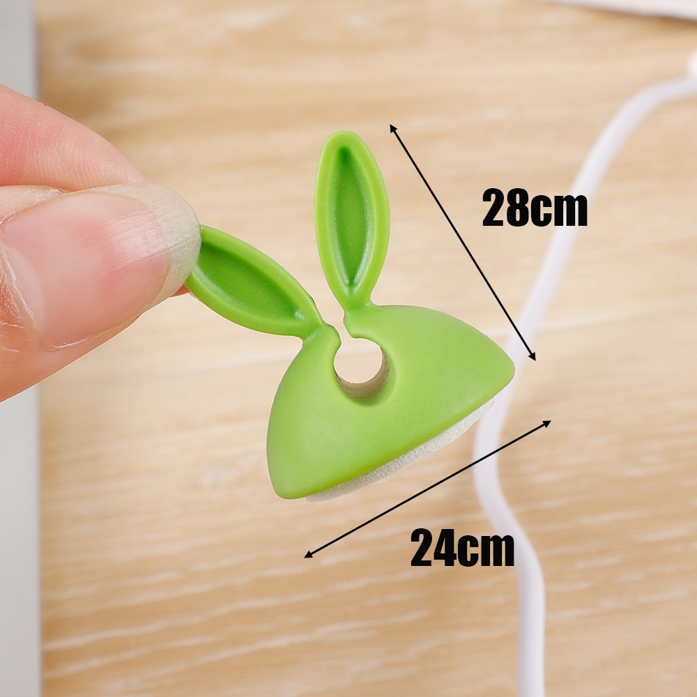 Kẹp Cố Định Dây Cáp Hình Tai Thỏ Dễ Thương
