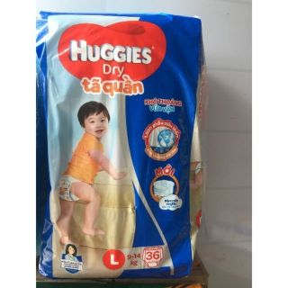Tã quần/ Bỉm quần HUGGIES size L - 36 miếng ( tặng thêm 6 miếng )